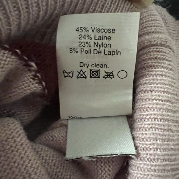 J. Crew Cashmere Sweater Intarsia Hearts Women Small Wool & Rabbit Hair Blend - Picture 6 of 8